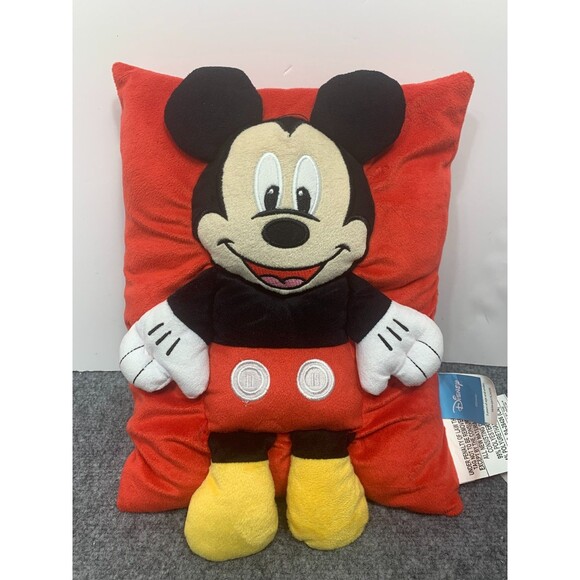 Disney Other - Mickey Mouse 3D Plush Pillow Stuffed So Soft & Cuddly 14" x 11" Disney Junior